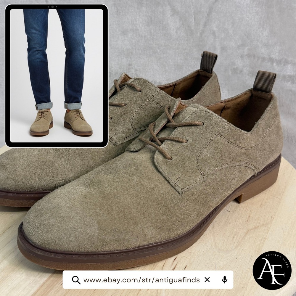 MADDEN NYC Men's Dress Shoes Size 10 Suede Leather Terry Taupe NEVER WORN